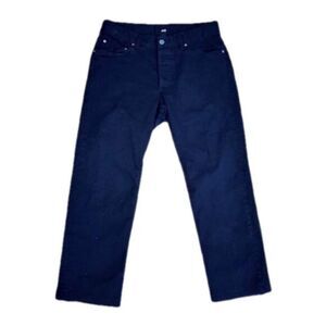 H&M black mid rise straight leg cotton pants, size 8​ trendy casual comfortable